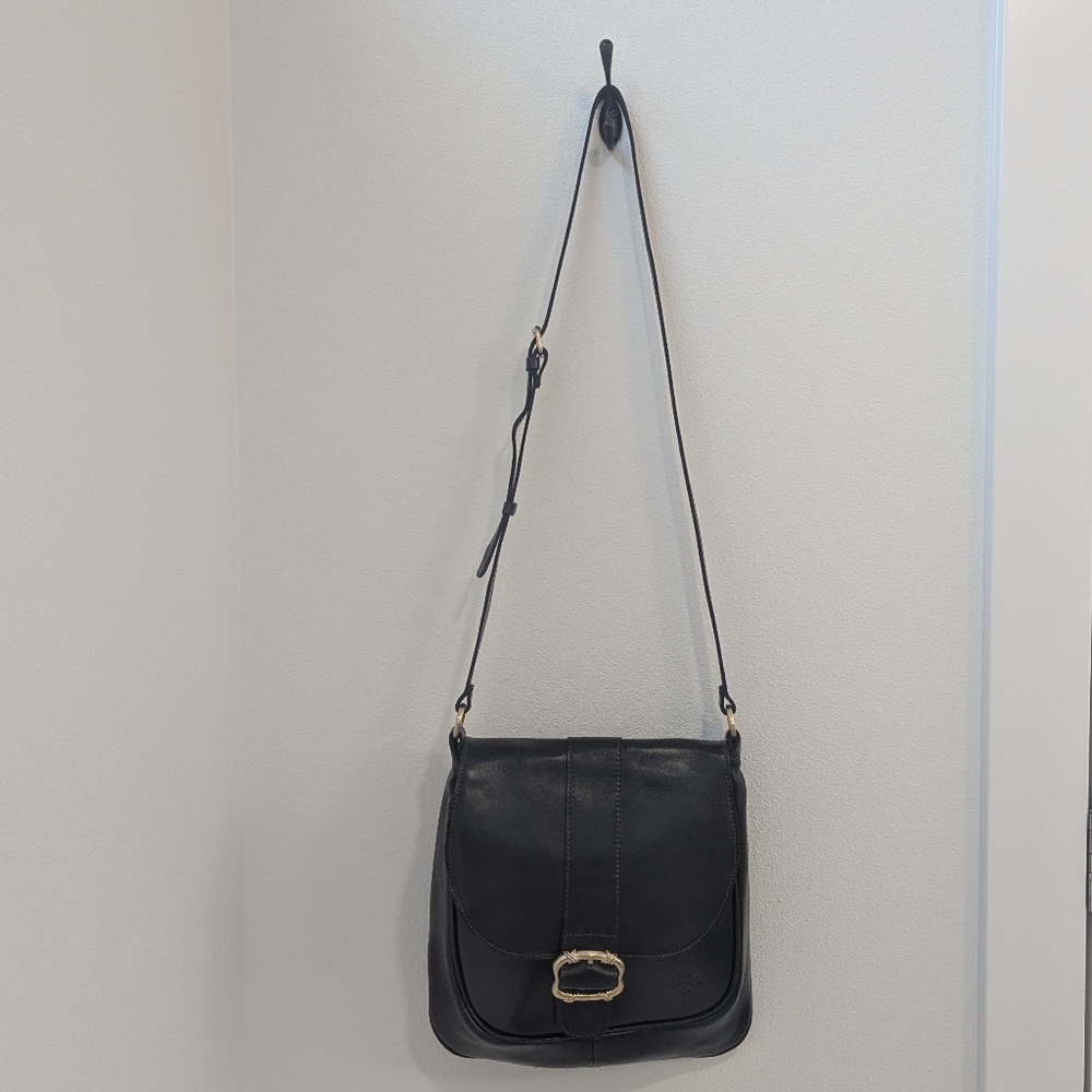 Roana N/S Belted Leather Crossbody | Olive Green - Picture 2 of 12